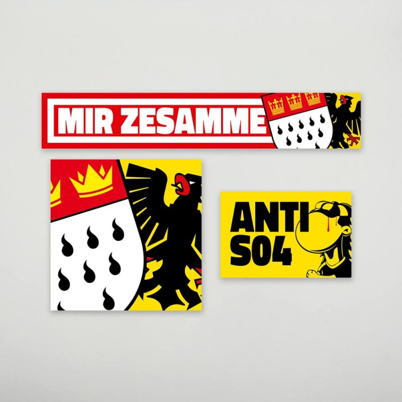 Aufkleber-Mix „Köln Dortmund“