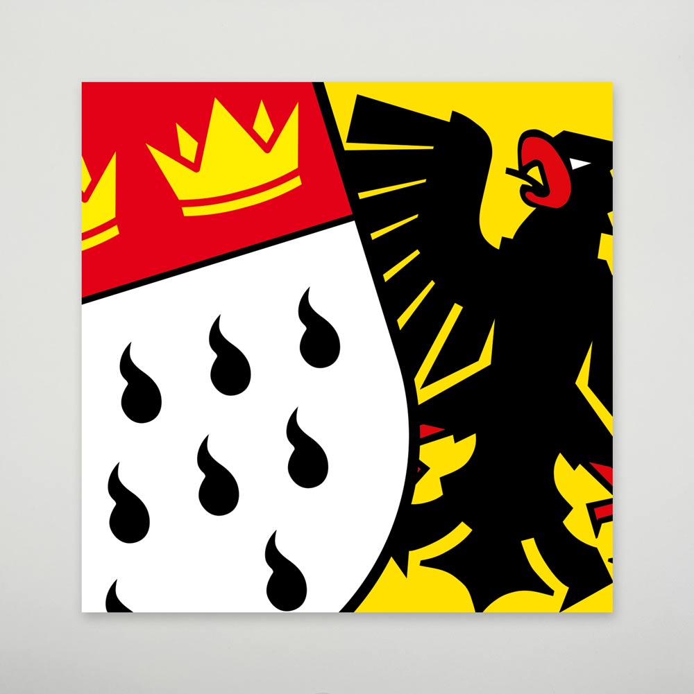 Aufkleber „Stadtwappen Köln Dortmund“