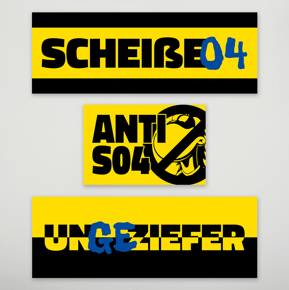 Aufkleber-Mix „Anti Schalke“